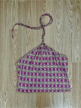 Women’s Pink Patterned Halter Top -